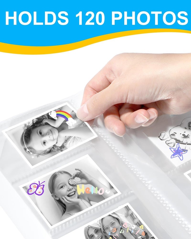 OTJ 12 Rolls Instant Print Camera for Kids Refill Print Paper Thermal Print Paper Rolls - Photo Album 2.5x3.5 Picture Holder Book Holds 120 Horizontal Photos DIY Picture Albums - Image 5